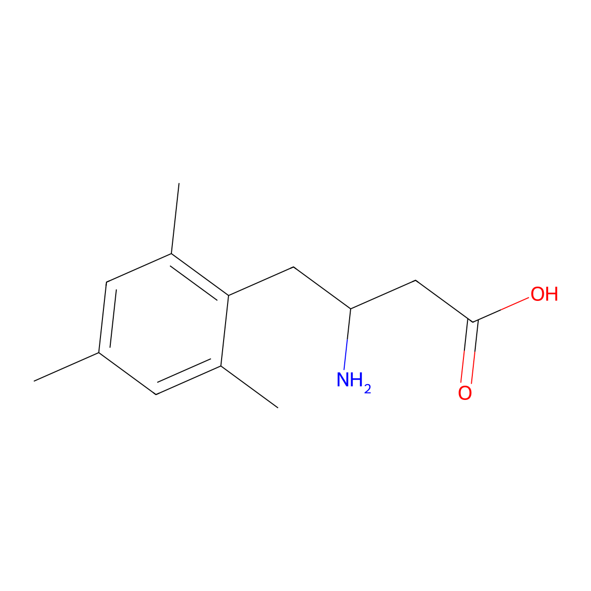 3-Amino-4-(2,4,6-trimethylphenyl)butyric Acid molecular structure, CAS 1481848-83-2