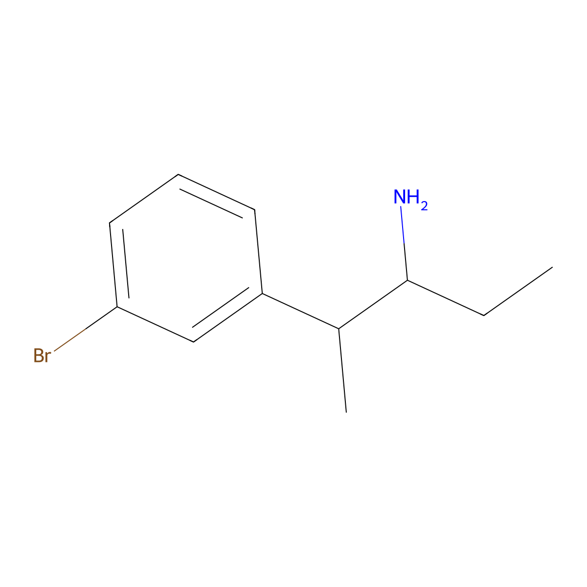 2-(3-Bromophenyl)pentan-3-amine molecular structure, CAS 1481856-80-7
