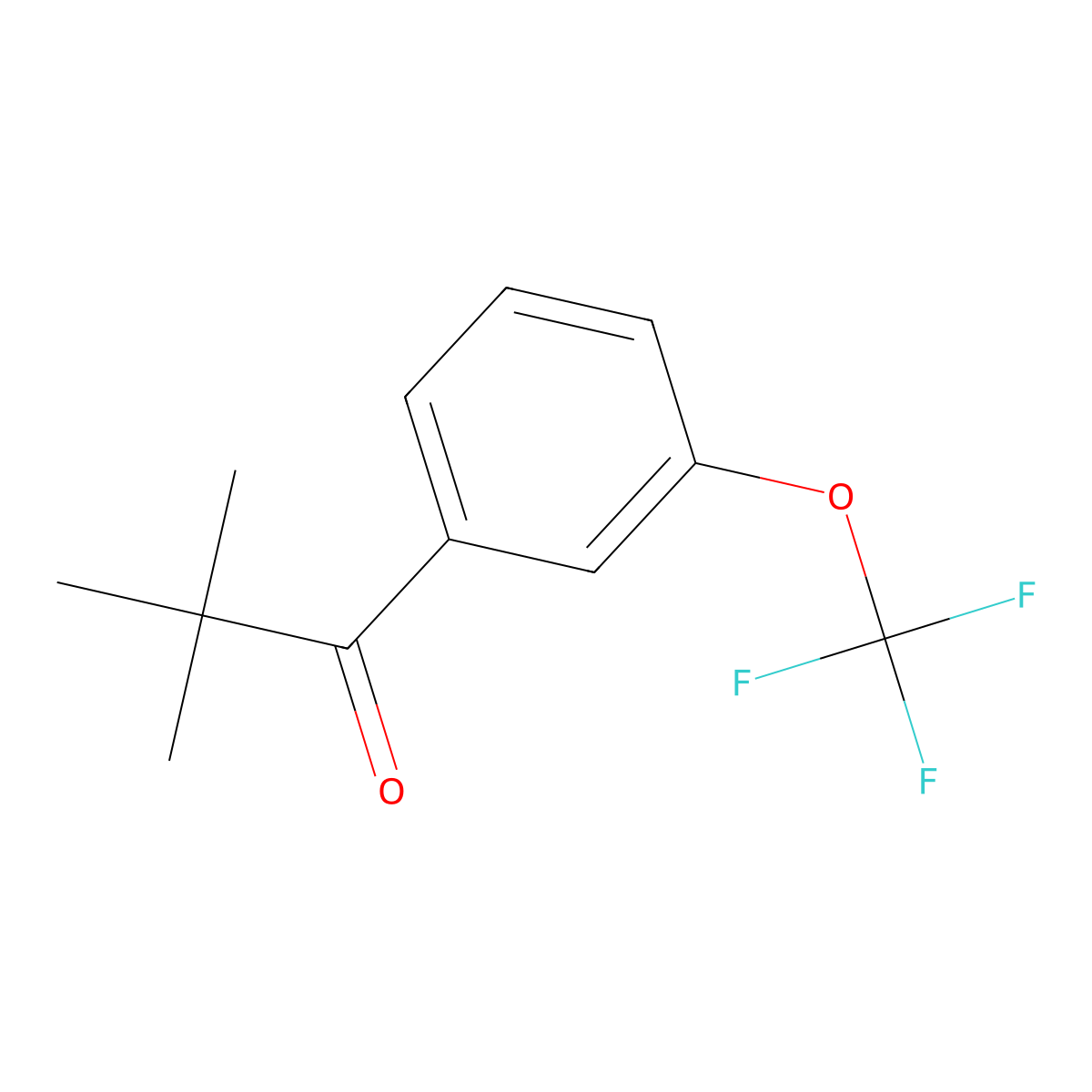 2,2-Dimethyl-1-(3-trifluoromethoxy-phenyl)-propan-1-one molecular structure, CAS 1481870-86-3