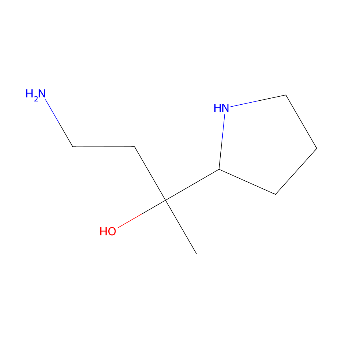 4-Amino-2-(pyrrolidin-2-YL)butan-2-OL molecular structure, CAS 1481880-11-8