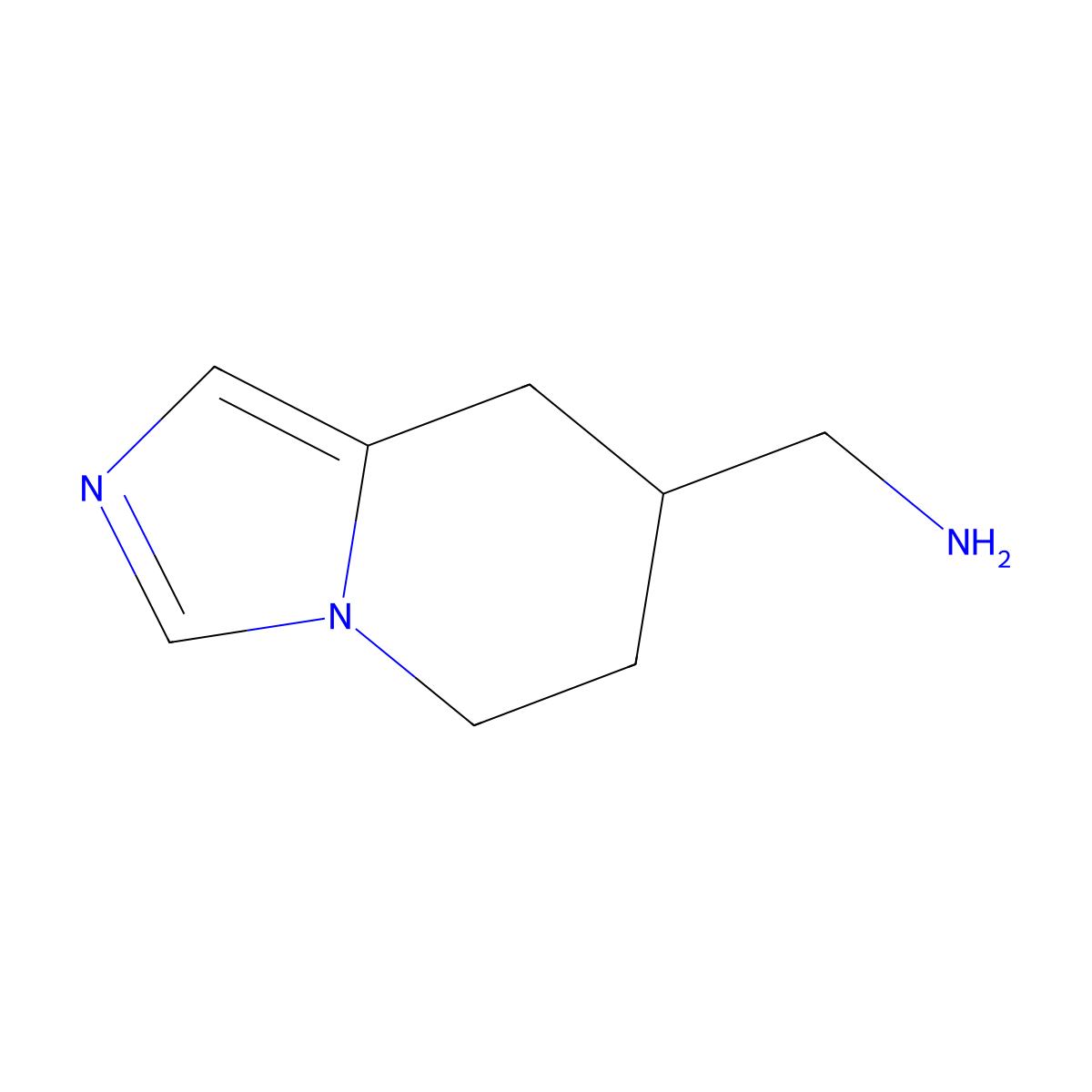 (5,6,7,8-Tetrahydroimidazo[1,5-a]pyridin-7-yl)methanamine molecular structure, CAS 1481892-34-5