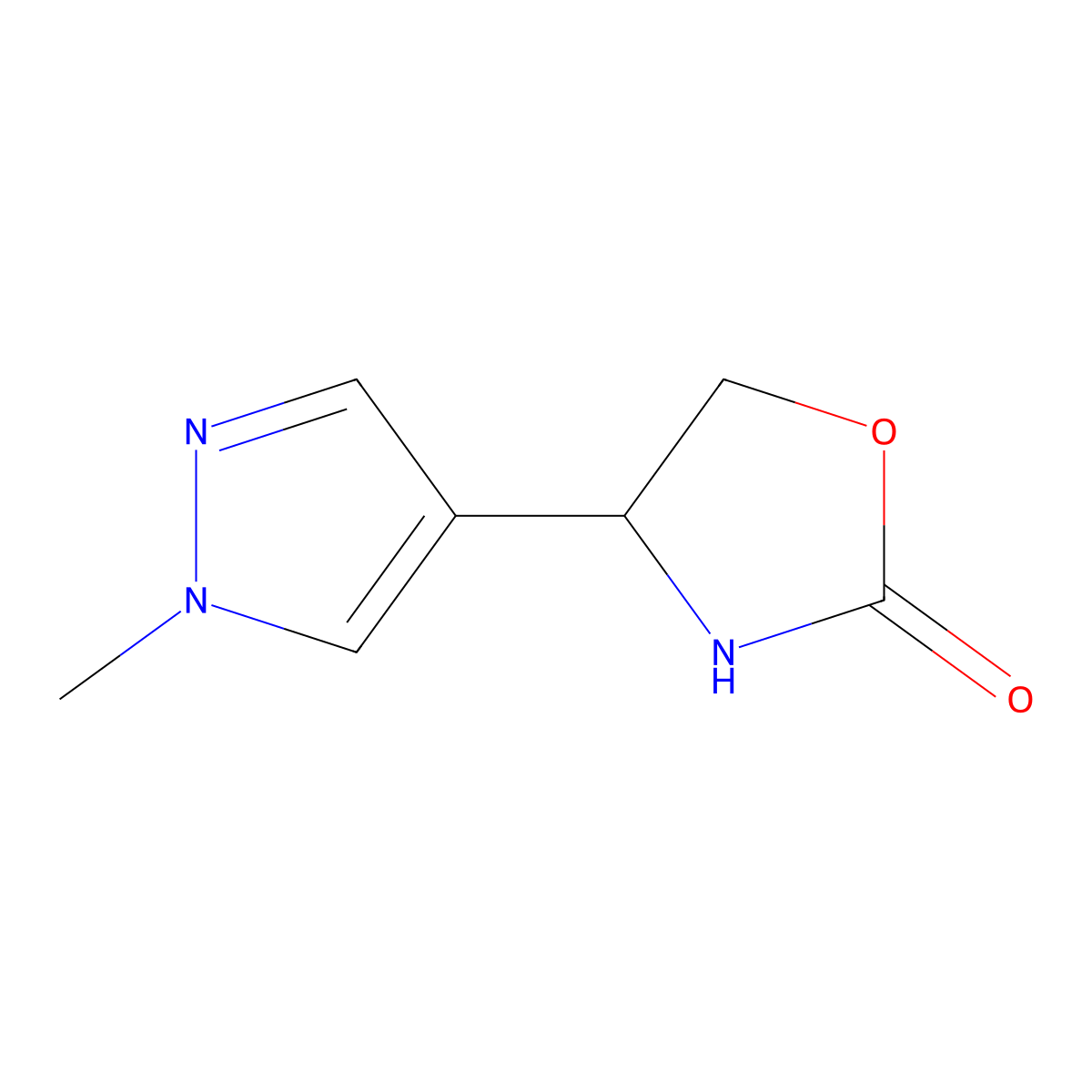 4-(1-Methyl-1h-pyrazol-4-yl)oxazolidin-2-one molecular structure, CAS 1481903-64-3