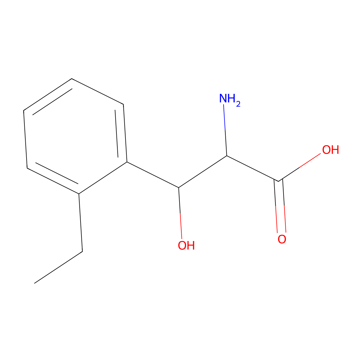 2-Amino-3-(2-ethylphenyl)-3-hydroxypropanoic acid molecular structure, CAS 1481906-02-8