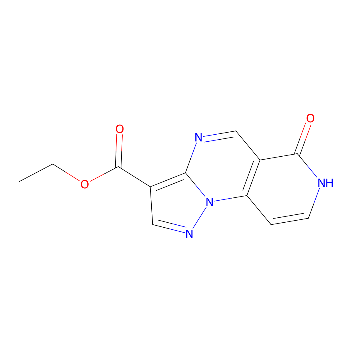 Ethyl 6,7-dihydro-6-oxopyrazolo[1,5-A]pyrido[3,4-E]pyrimidine-3-carboxylate molecular structure, CAS 148191-32-6