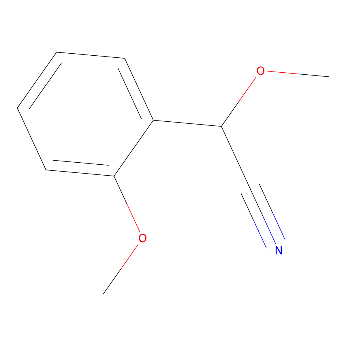 2-Methoxy-2-(2-methoxyphenyl)acetonitrile molecular structure, CAS 1481923-23-2