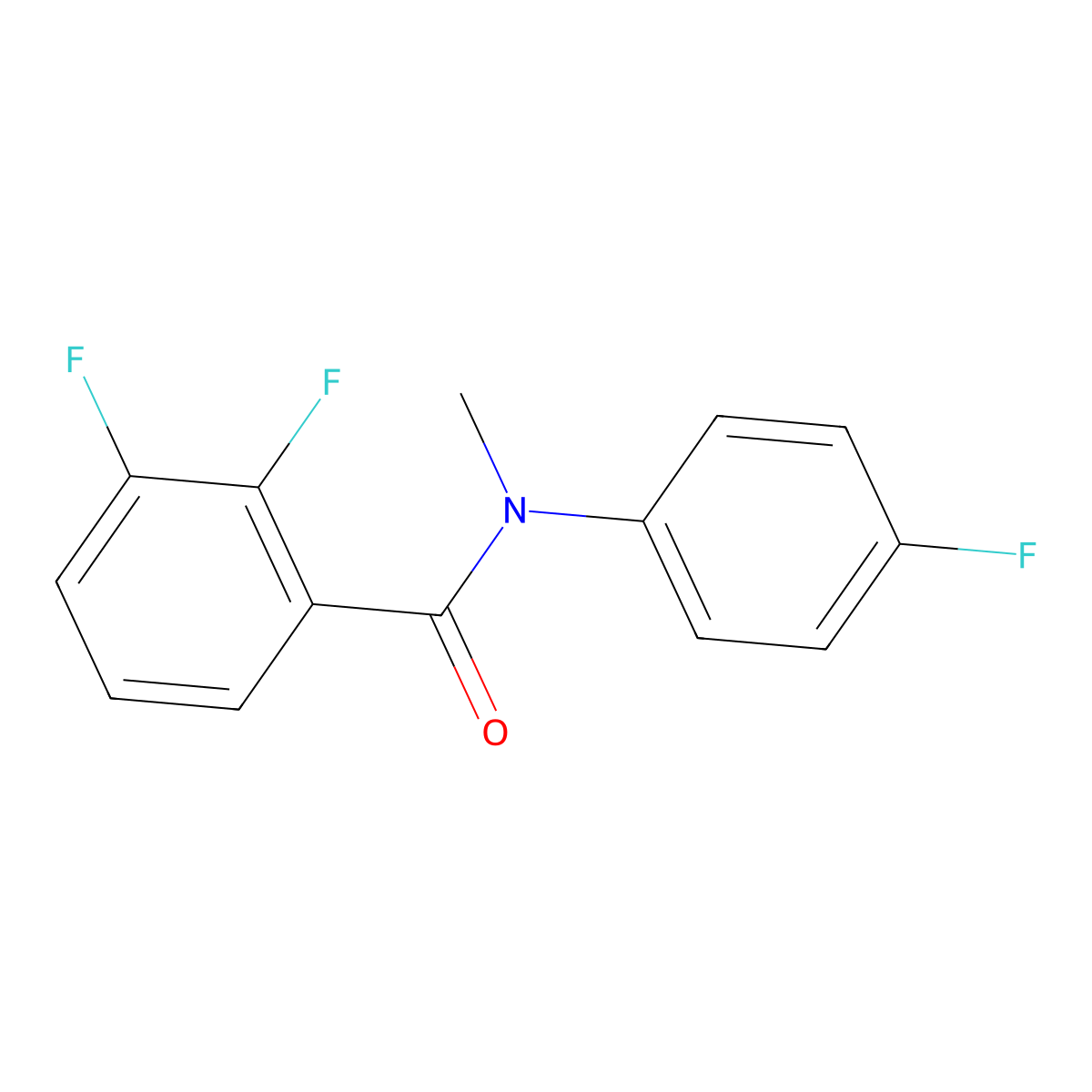 2,3-difluoro-N-(4-fluorophenyl)-N-methylbenzamide molecular structure, CAS 1481923-46-9