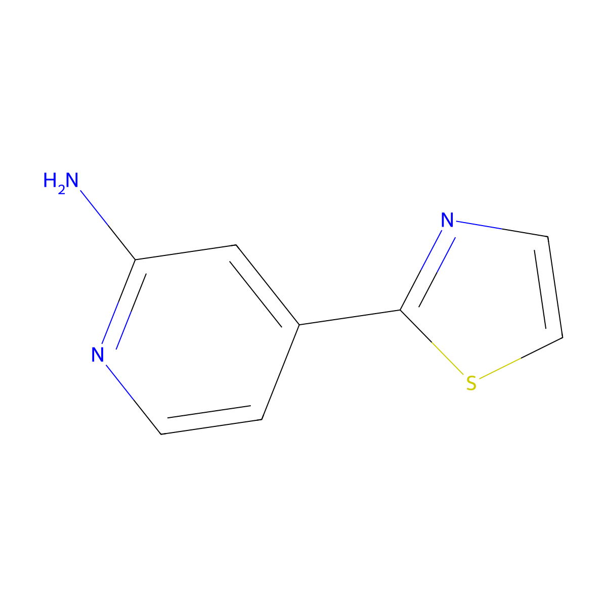 2-Amino-4-(thiazol-2-yl)pyridine molecular structure, CAS 1481923-74-3