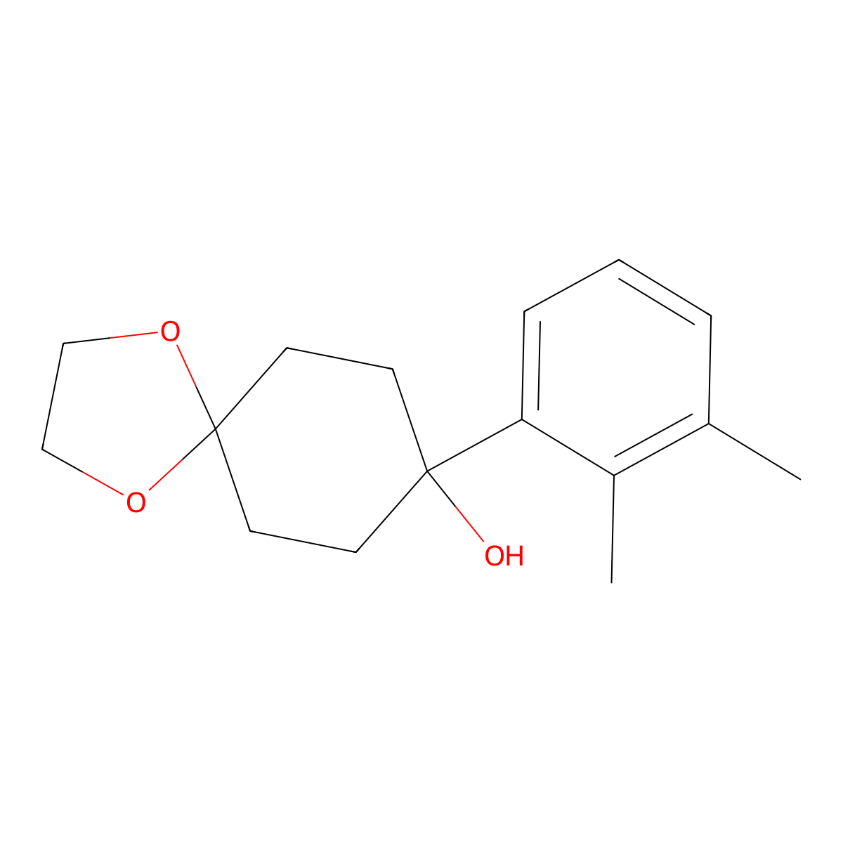 8-(2,3-Dimethylphenyl)-1,4-dioxaspiro[4.5]decan-8-ol molecular structure, CAS 1481927-30-3