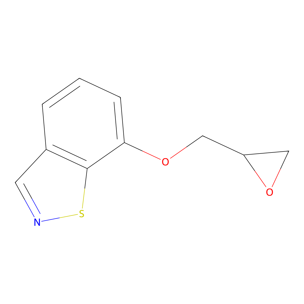 7-(Oxiranylmethoxy)-1,2-benzisothiazole molecular structure, CAS 148193-29-7