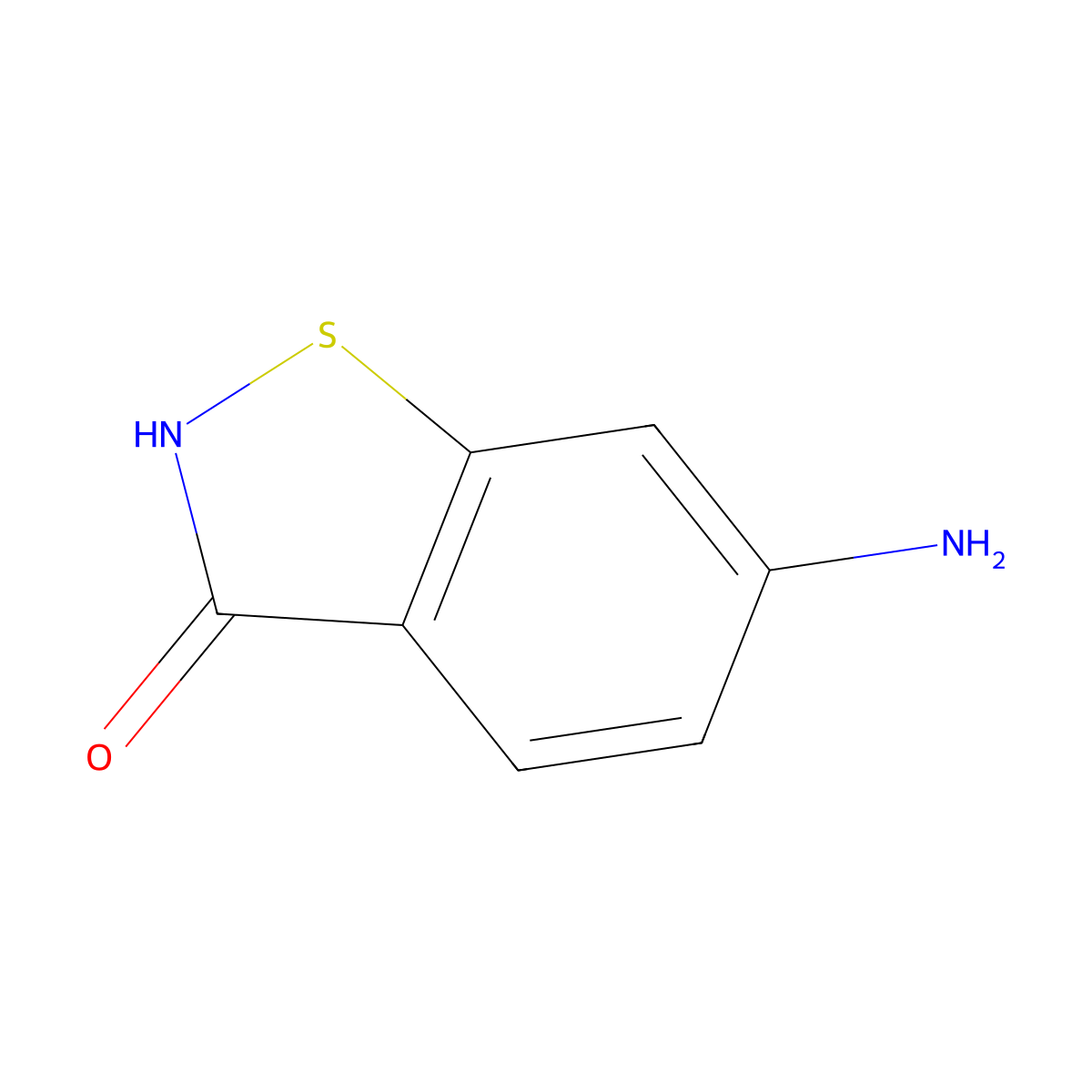 6-Amino-1,2-benzisothiazol-3(2H)-one molecular structure, CAS 148193-37-7