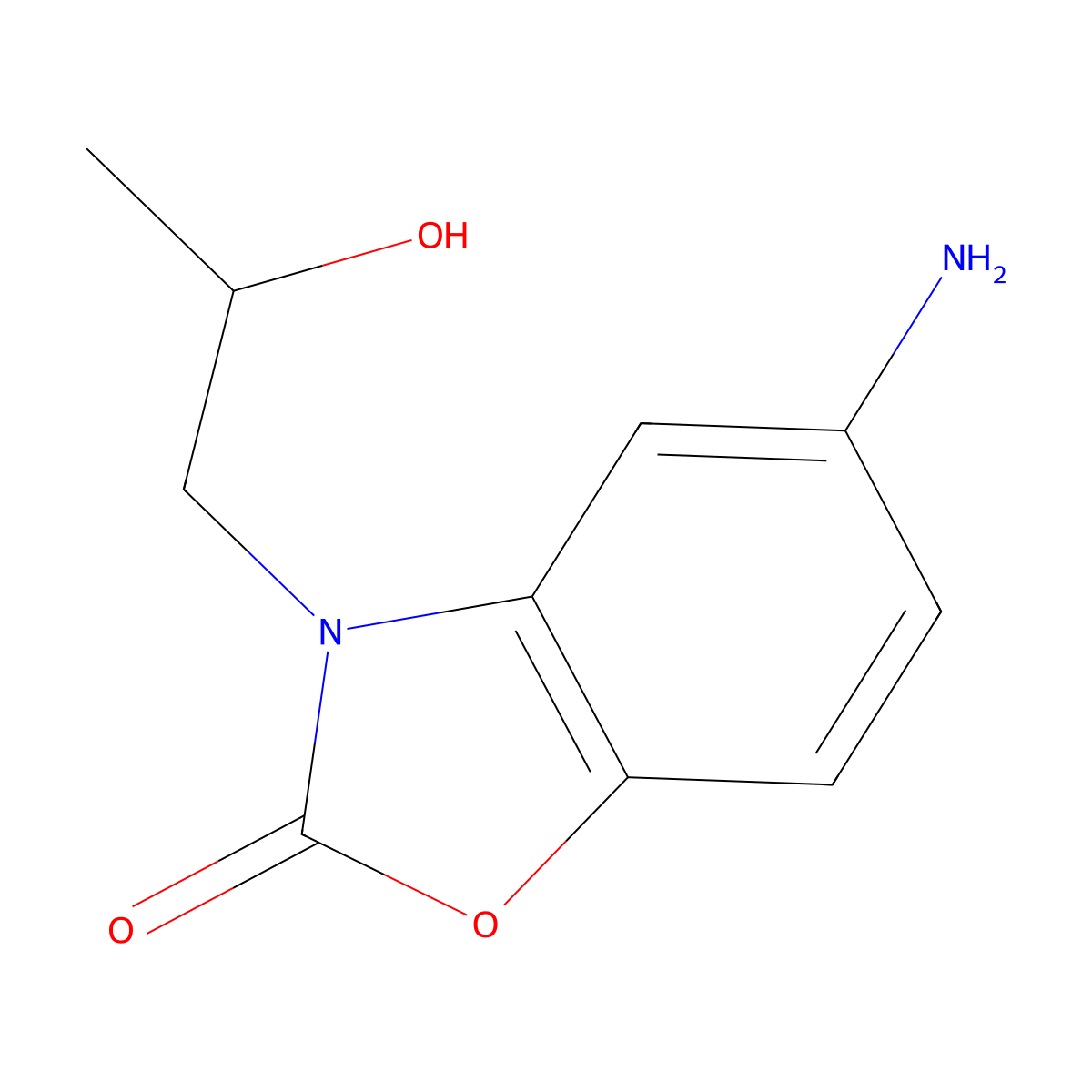 5-Amino-3-(2-hydroxypropyl)benzo[d]oxazol-2(3h)-one molecular structure, CAS 1481937-46-5