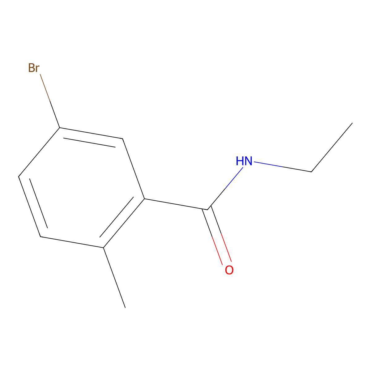5-bromo-N-ethyl-2-methylbenzamide molecular structure, CAS 1481938-06-0