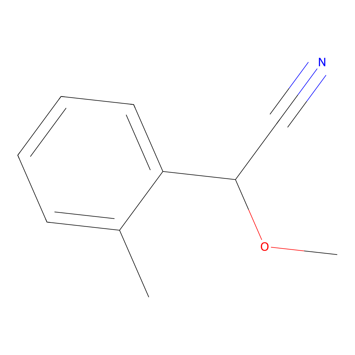 2-Methoxy-2-(2-methylphenyl)acetonitrile molecular structure, CAS 1481965-07-4