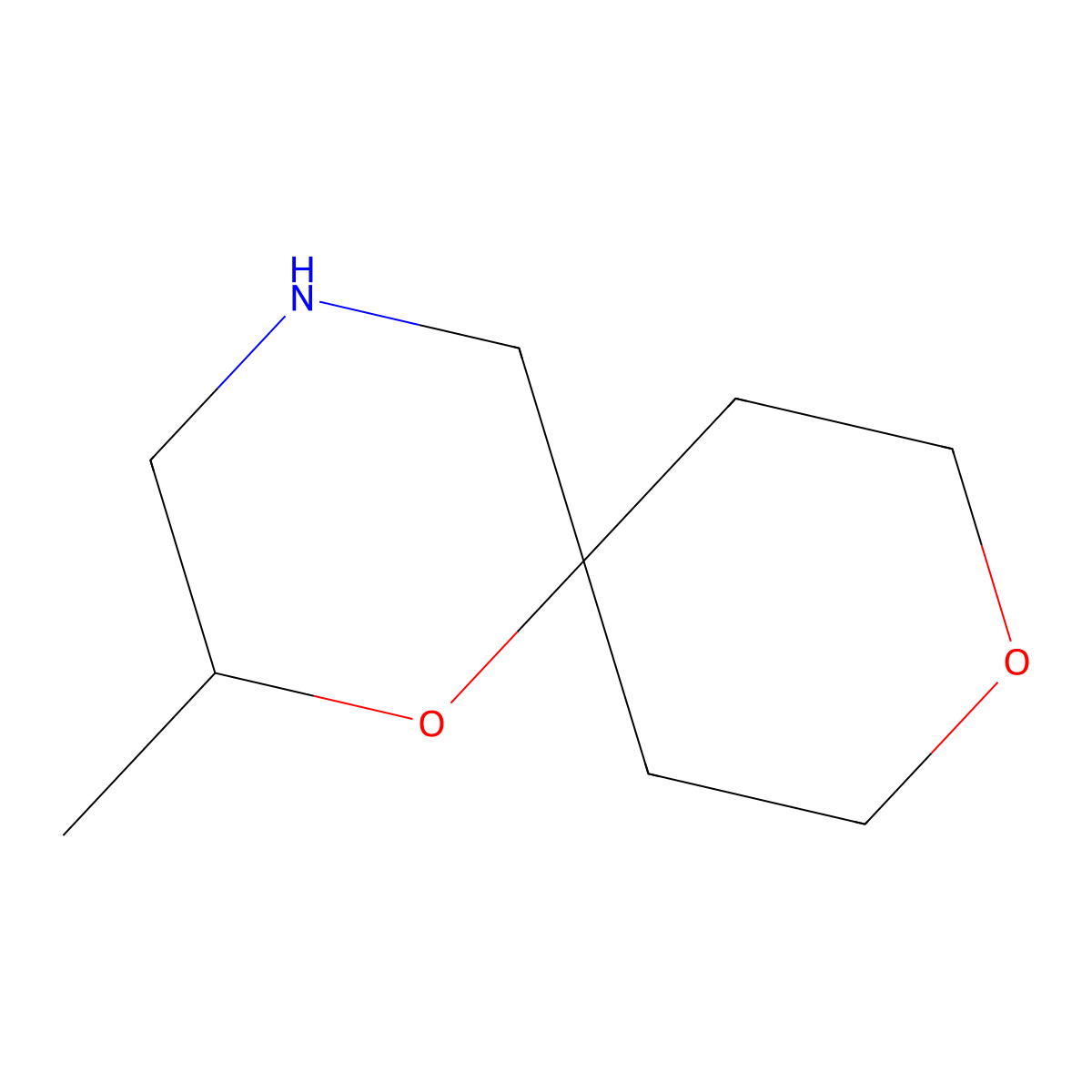 2-Methyl-1,9-dioxa-4-azaspiro[5.5]undecane molecular structure, CAS 1481966-15-7