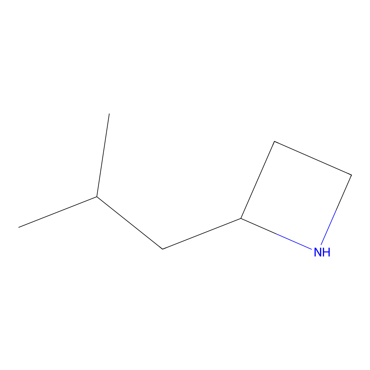 2-(2-Methylpropyl)azetidine molecular structure, CAS 1481967-13-8