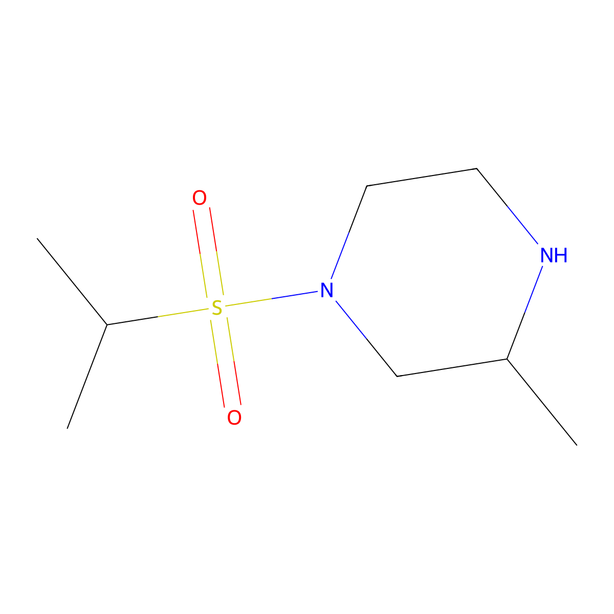 3-Methyl-1-(propane-2-sulfonyl)piperazine molecular structure, CAS 1481978-91-9