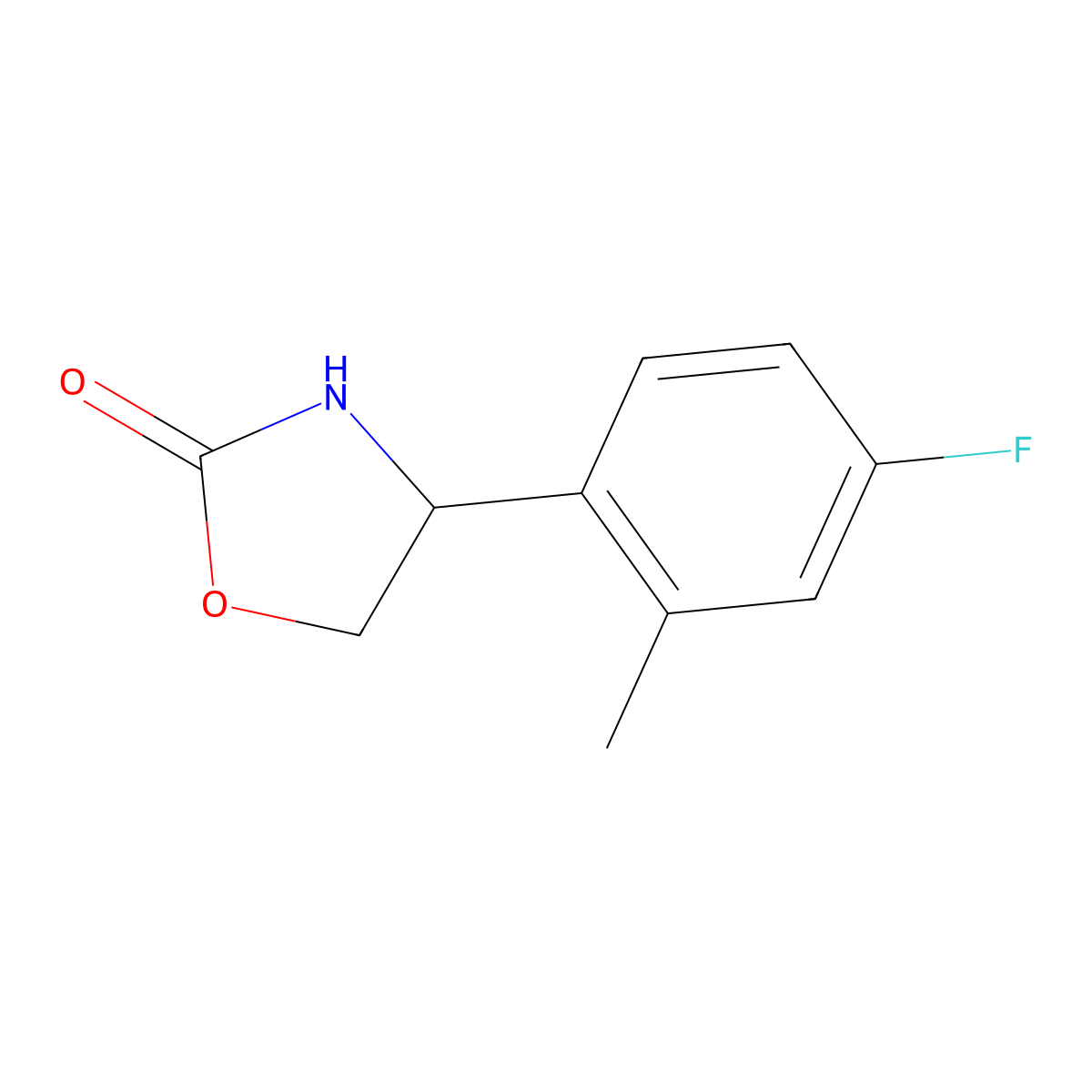 4-(4-Fluoro-2-methylphenyl)oxazolidin-2-one molecular structure, CAS 1481982-22-2