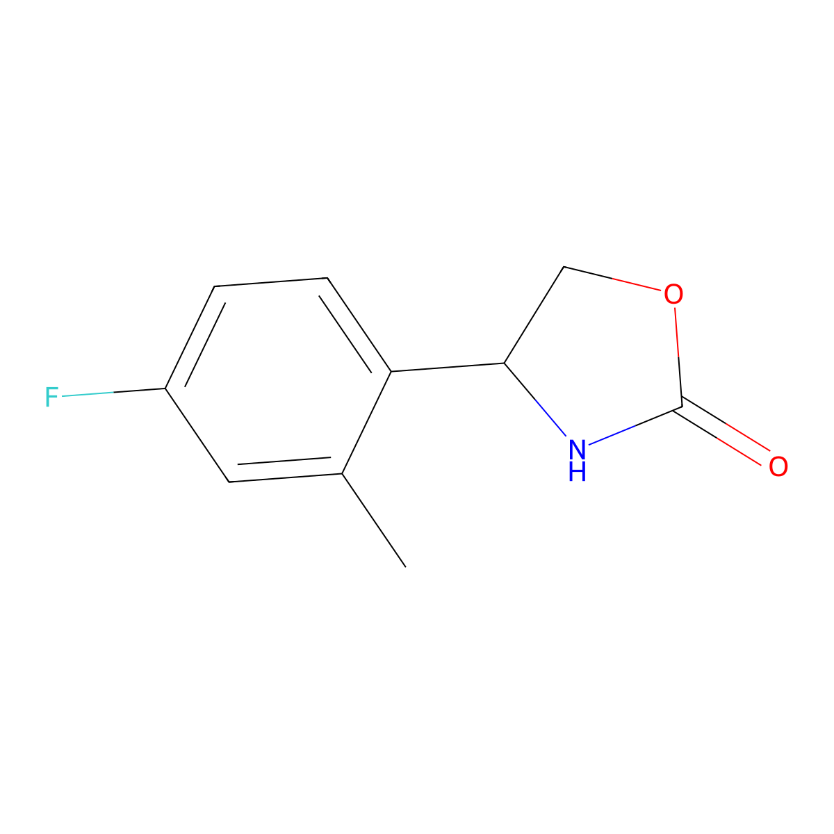 4-(4-Fluoro-2-methylphenyl)oxazolidin-2-one molecular structure, CAS 1481982-22-2