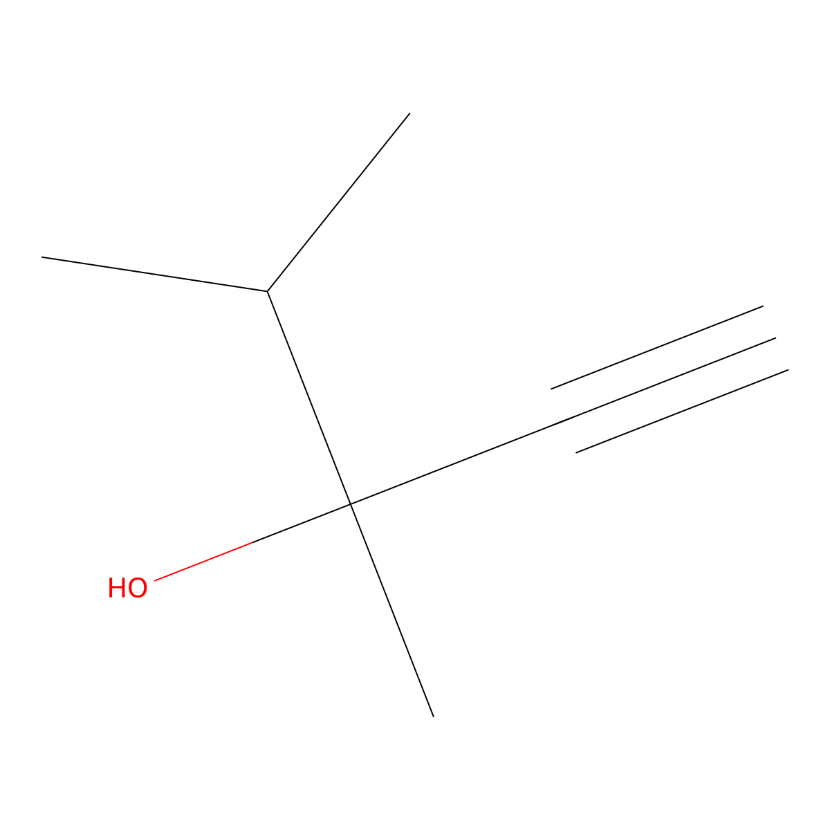 3,4-Dimethyl-1-pentyn-3-ol molecular structure, CAS 1482-15-1