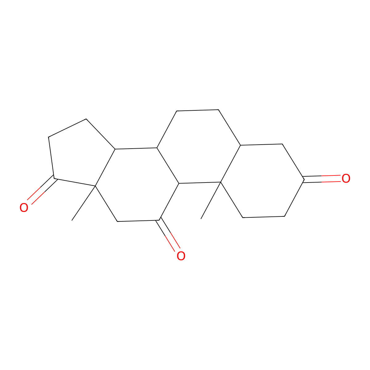 5alpha-Androstane-3,11,17-trione molecular structure, CAS 1482-70-8