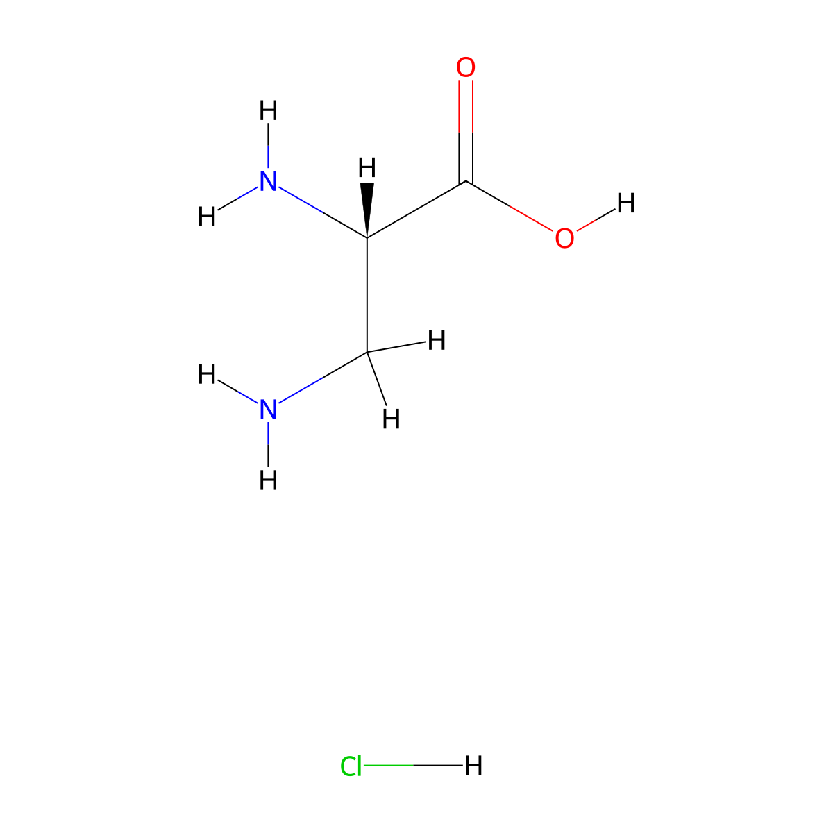 (S)-(+)-2,3-Diaminopropionic Acid Hydrochloride molecular structure, CAS 1482-97-9