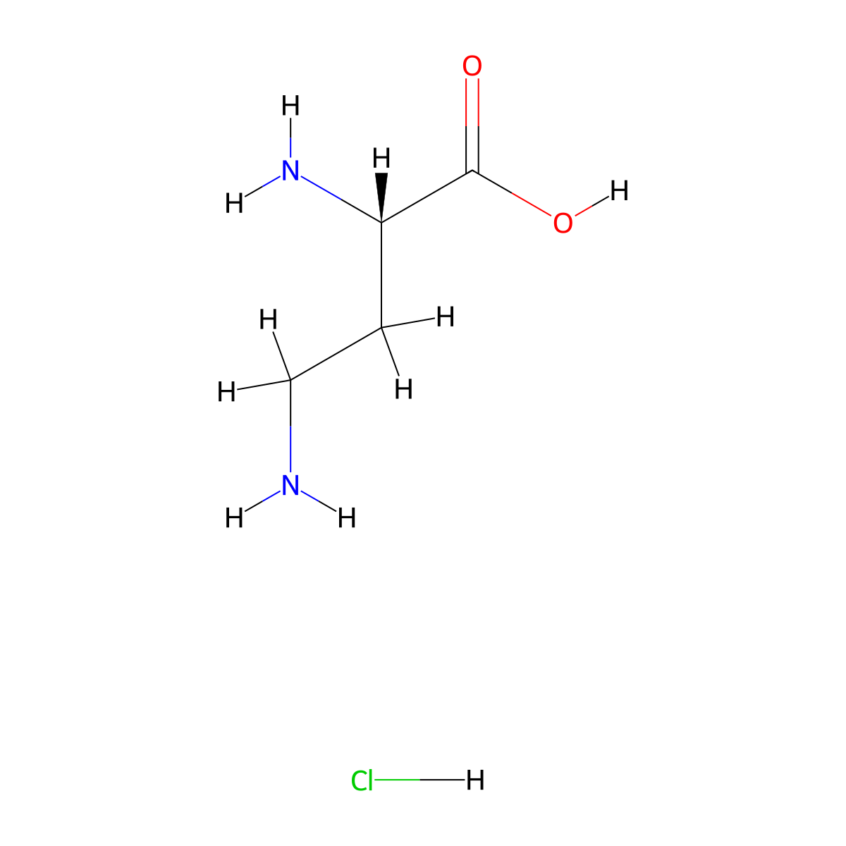 (s)-2,4-Diaminobutanoic acid hydrochloride molecular structure, CAS 1482-98-0