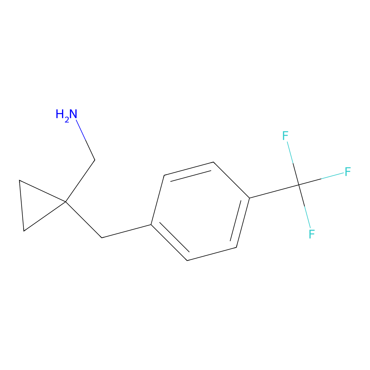 (1-{[4-(Trifluoromethyl)phenyl]methyl}cyclopropyl) molecular structure, CAS 1482007-05-5