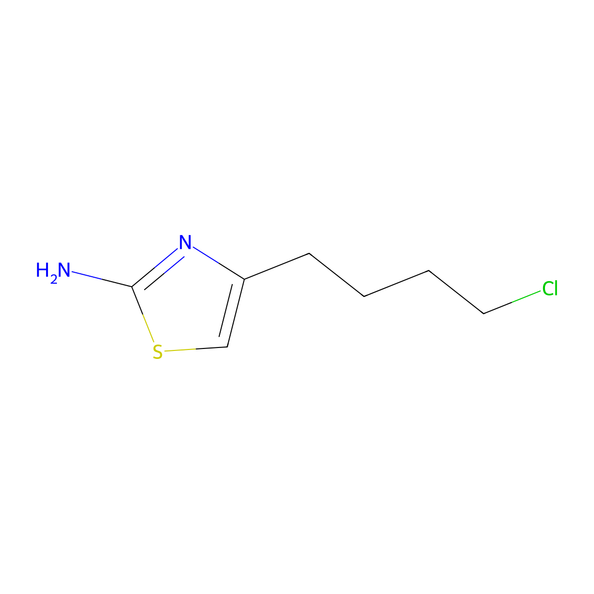 4-(4-Chlorobutyl)-1,3-thiazol-2-amine molecular structure, CAS 148201-14-3