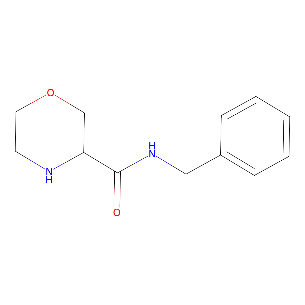 N-benzylmorpholine-3-carboxamide molecular structure, CAS 1482022-36-5