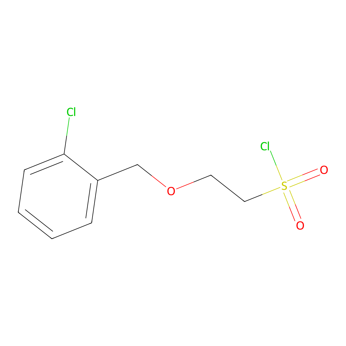 2-((2-Chlorobenzyl)oxy)ethane-1-sulfonyl chloride molecular structure, CAS 1482031-25-3