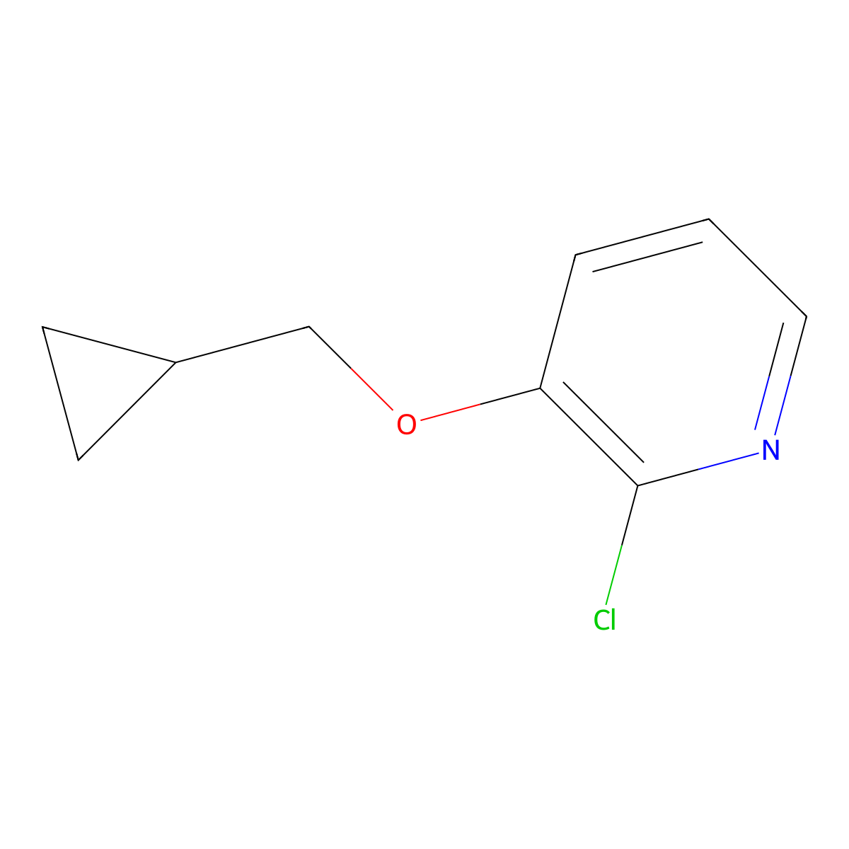 2-Chloro-3-(cyclopropylmethoxy)pyridine molecular structure, CAS 1482047-40-4