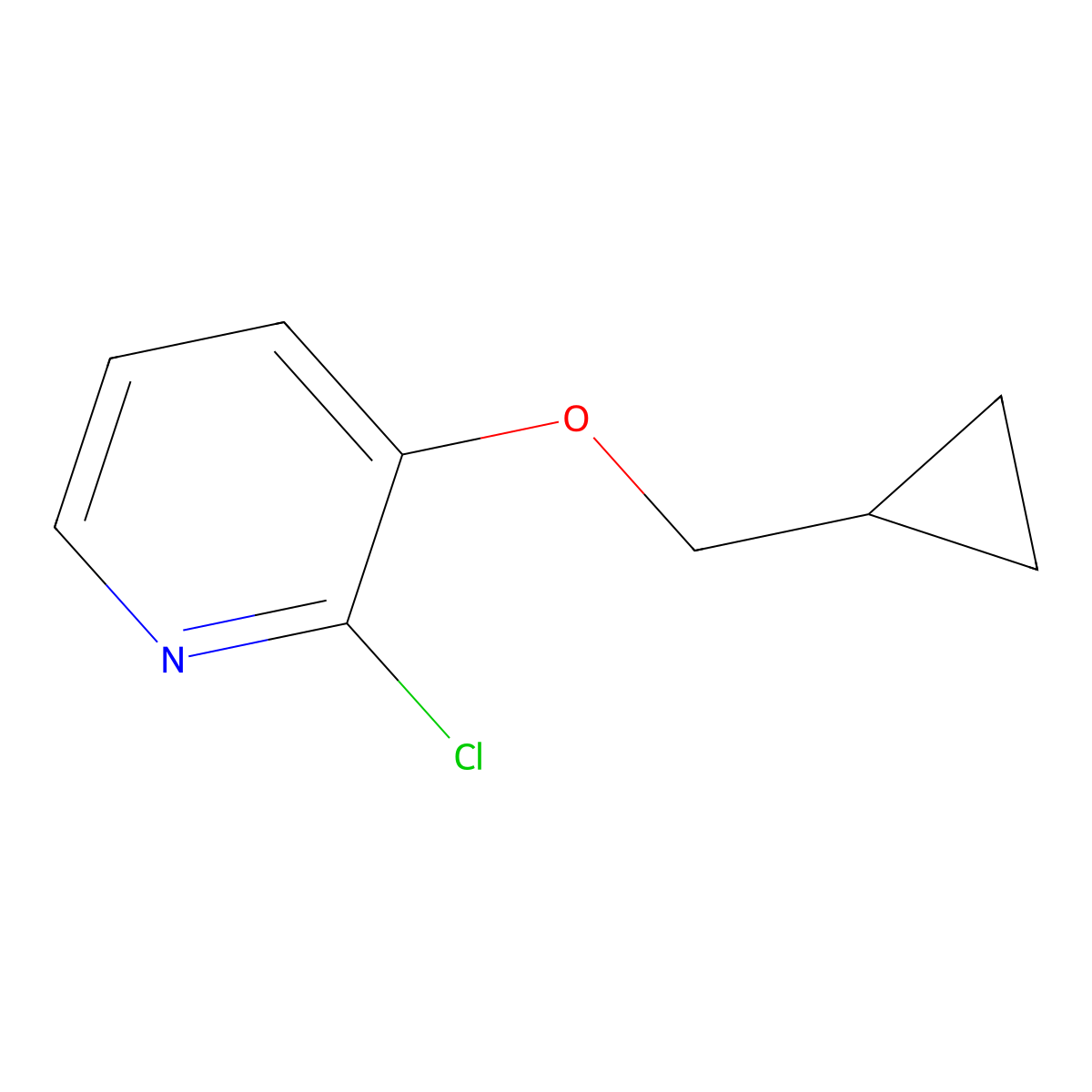 2-Chloro-3-(cyclopropylmethoxy)pyridine molecular structure, CAS 1482047-40-4