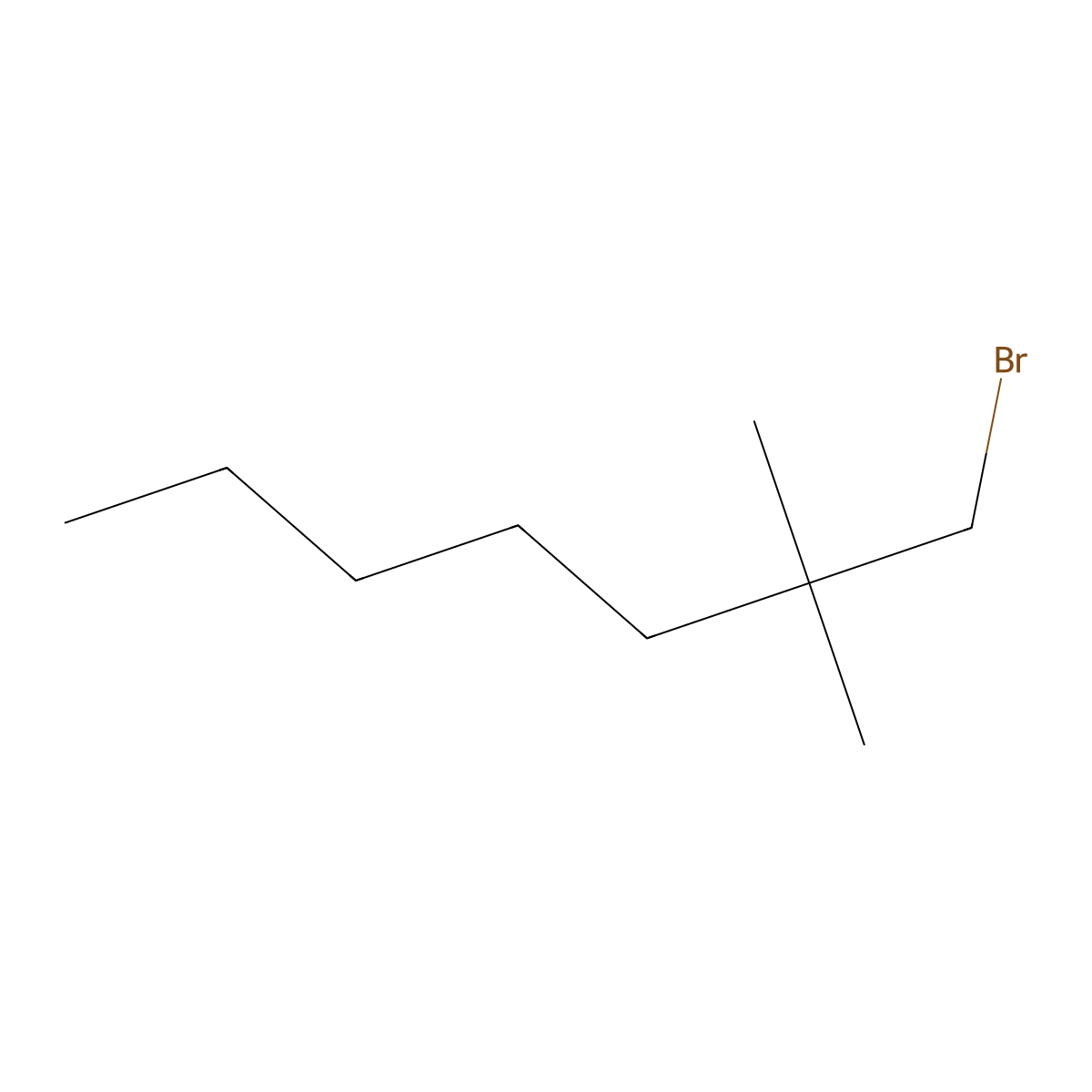 1-Bromo-2,2-dimethylheptane molecular structure, CAS 1482049-91-1