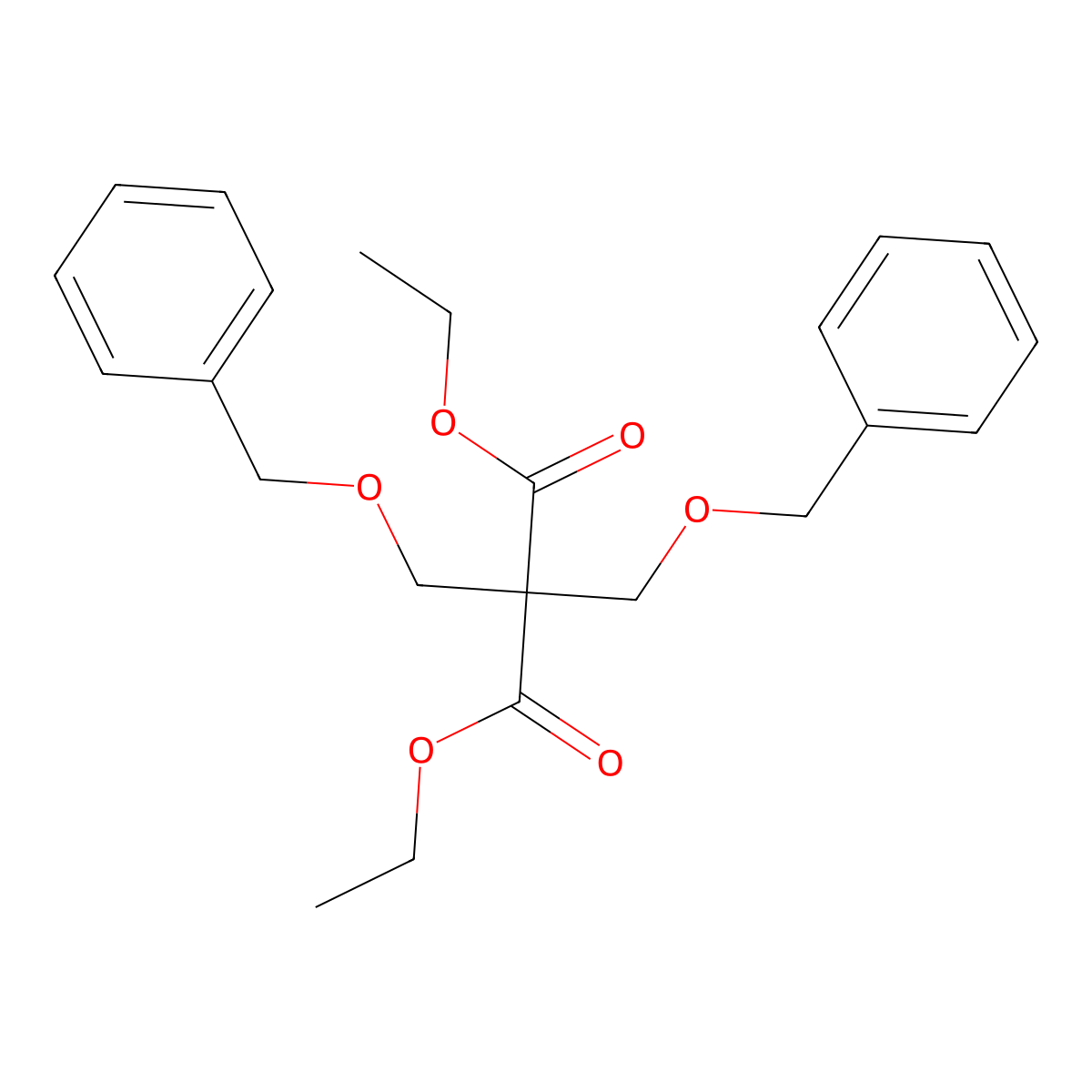 Diethyl 2,2-bis((benzyloxy)methyl)malonate molecular structure, CAS 148206-99-9