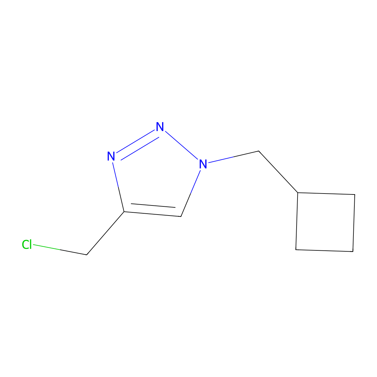 4-(chloromethyl)-1-(cyclobutylmethyl)-1H-1,2,3-triazole molecular structure, CAS 1482081-35-5