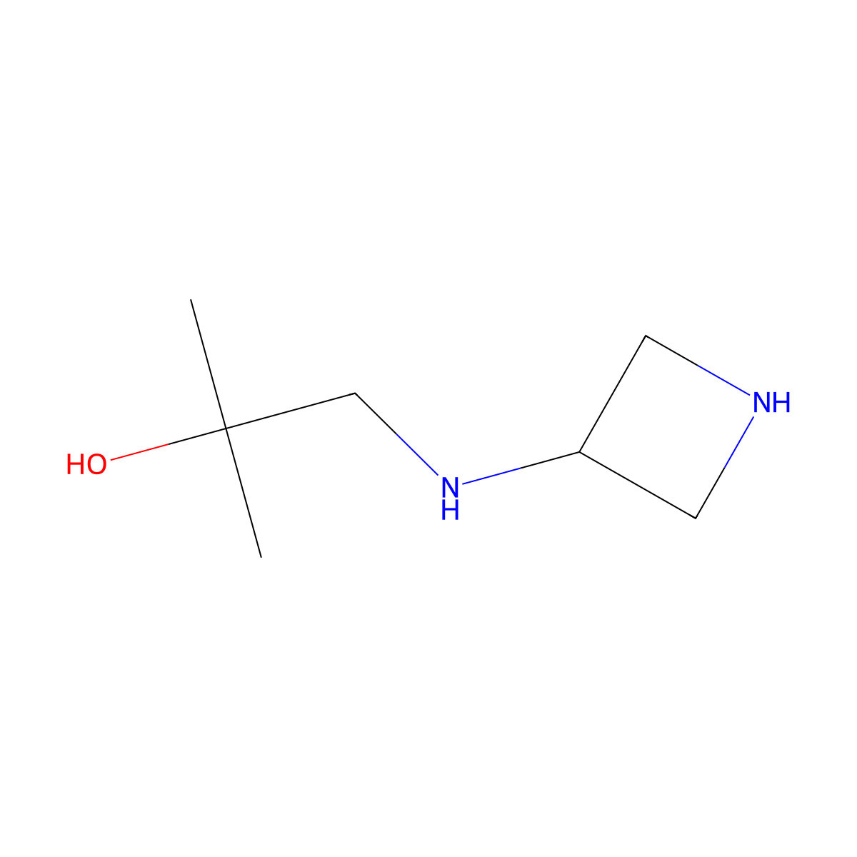 1-[(Azetidin-3-YL)amino]-2-methylpropan-2-OL molecular structure, CAS 1482087-02-4