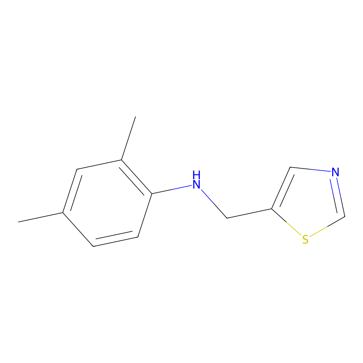 2,4-Dimethyl-N-(thiazol-5-ylmethyl)aniline molecular structure, CAS 1482088-48-1