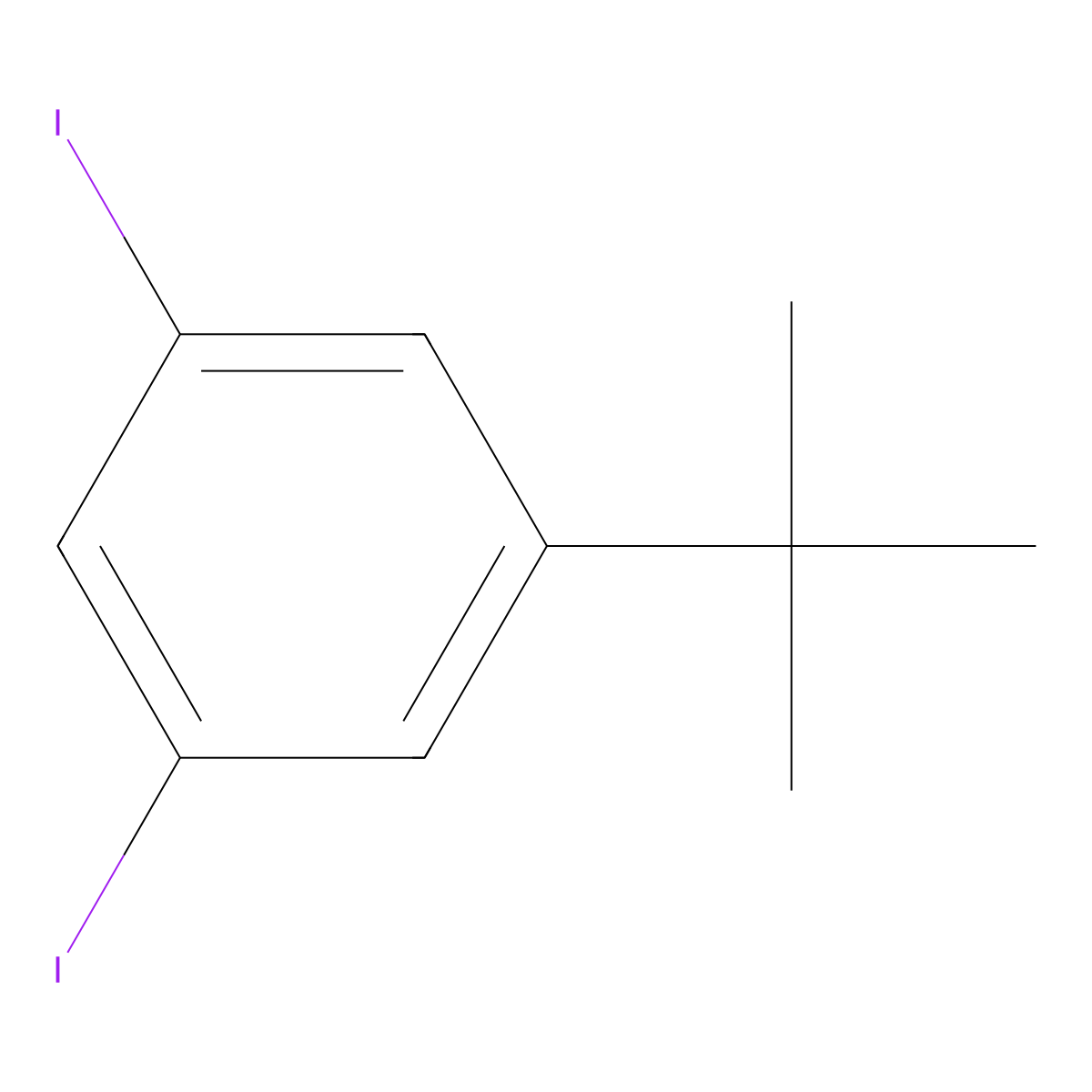 1-Tert-butyl-3,5-diiodobenzene molecular structure, CAS 148209-54-5