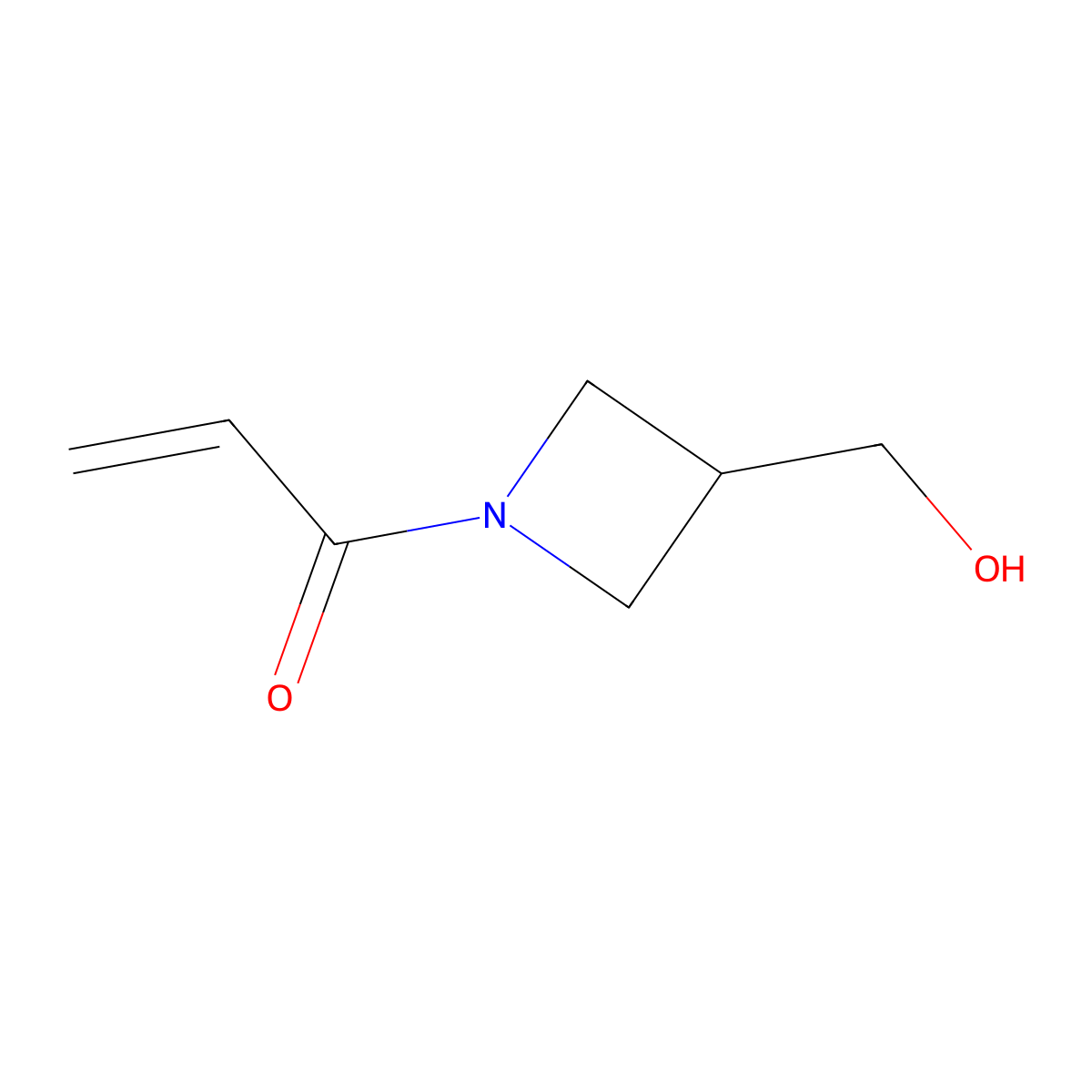 1-(3-(Hydroxymethyl)azetidin-1-yl)prop-2-en-1-one molecular structure, CAS 1482099-01-3