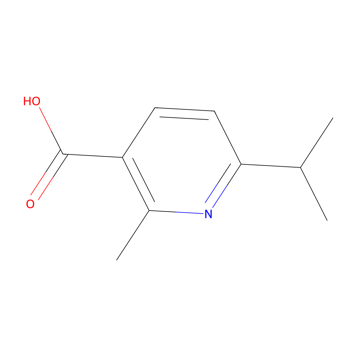 2-Methyl-6-(propan-2-yl)pyridine-3-carboxylic acid molecular structure, CAS 1482100-98-0