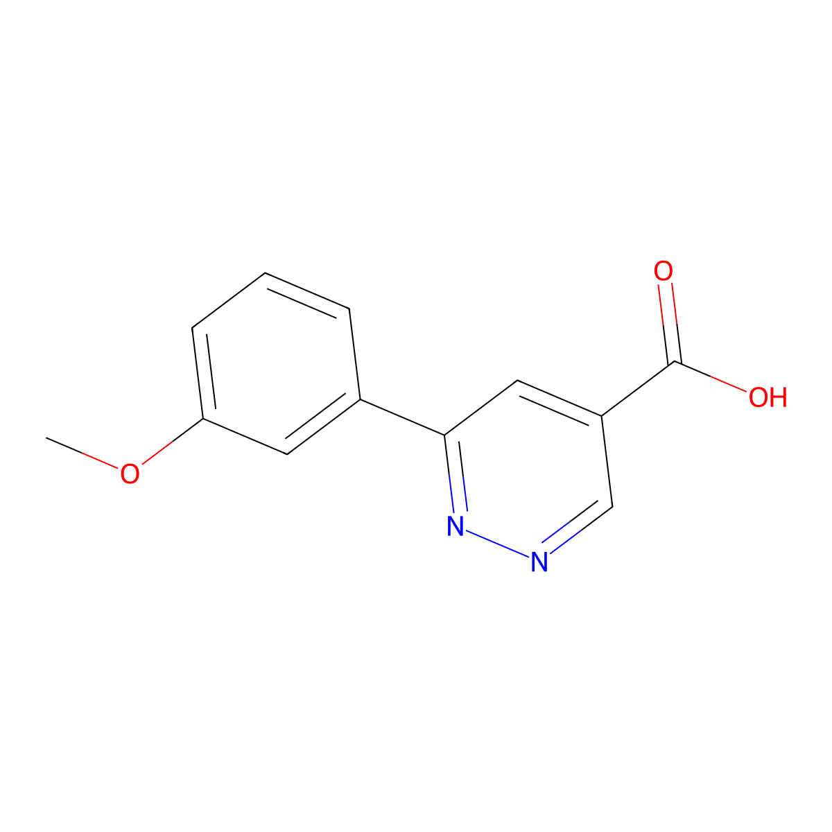 6-(3-Methoxyphenyl)pyridazine-4-carboxylic acid molecular structure, CAS 1482122-53-1