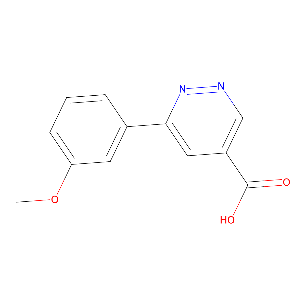 6-(3-Methoxyphenyl)pyridazine-4-carboxylic acid molecular structure, CAS 1482122-53-1