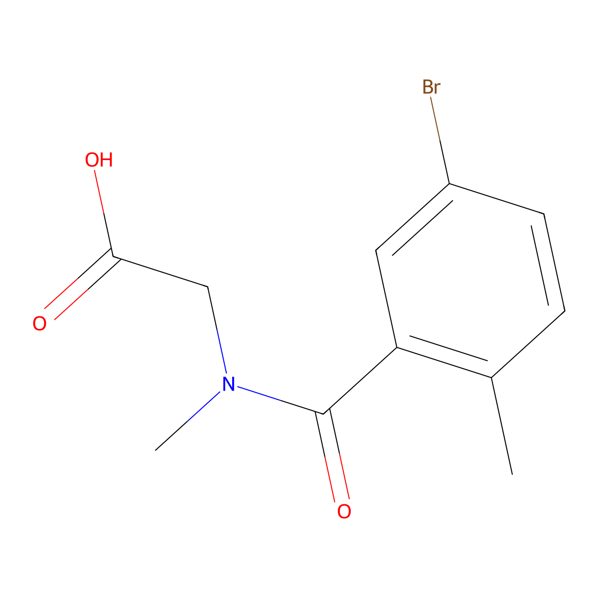 2-[1-(5-bromo-2-methylphenyl)-N-methylformamido]acetic acid molecular structure, CAS 1482137-44-9