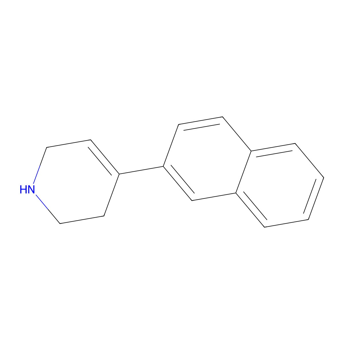 4-(Naphthalen-2-yl)-1,2,3,6-tetrahydropyridine molecular structure, CAS 148214-44-2