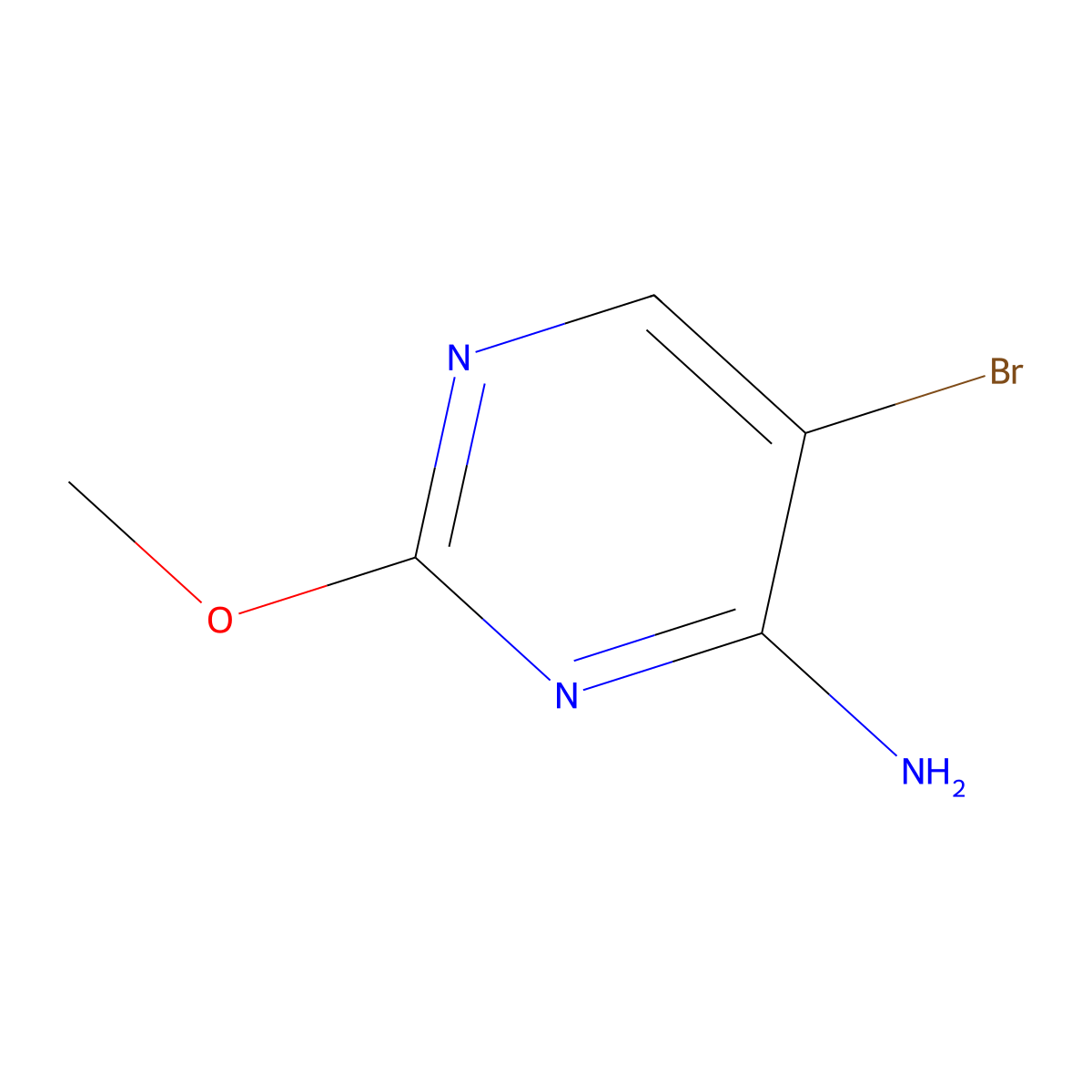 5-Bromo-2-methoxypyrimidin-4-amine molecular structure, CAS 148214-56-6
