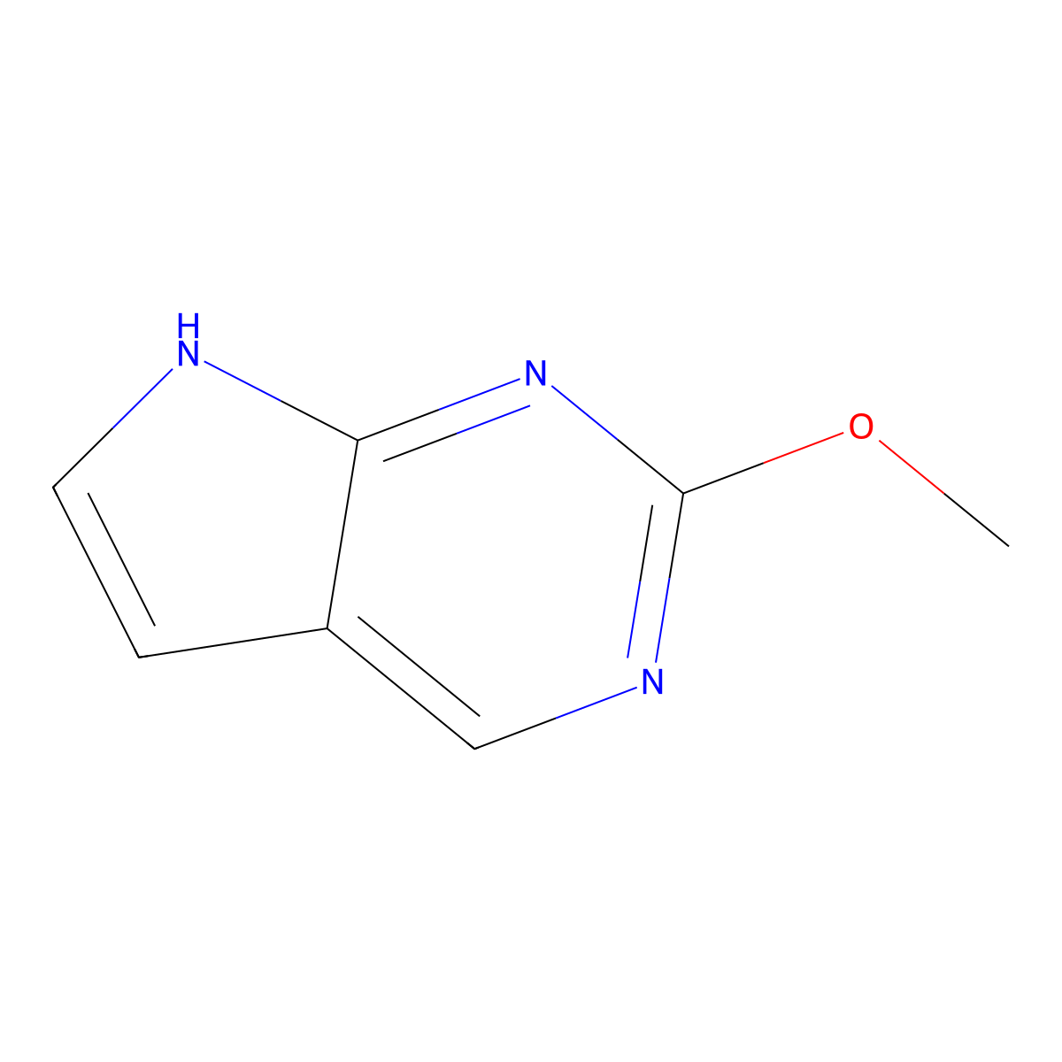 2-Methoxy-7H-pyrrolo[2,3-d]pyrimidine molecular structure, CAS 148214-62-4