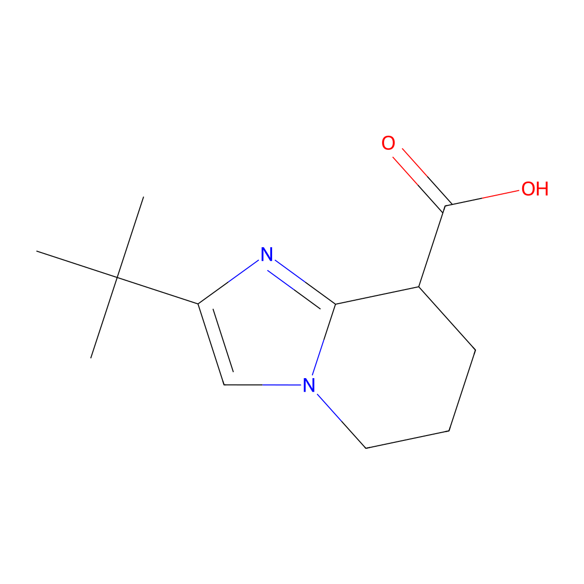 2-(Tert-butyl)-5,6,7,8-tetrahydroimidazo[1,2-a]pyridine-8-carboxylic acid molecular structure, CAS 1482149-65-4