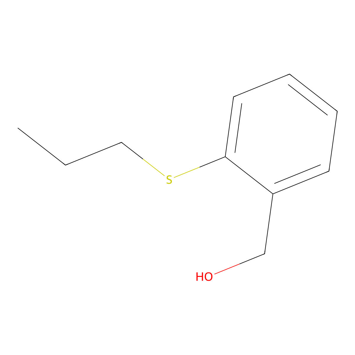 2-n-Propylthiobenzyl alcohol molecular structure, CAS 148215-73-0