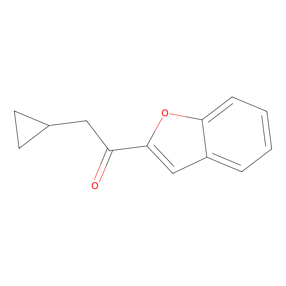 1-(1-Benzofuran-2-YL)-2-cyclopropylethan-1-one molecular structure, CAS 1482157-45-8