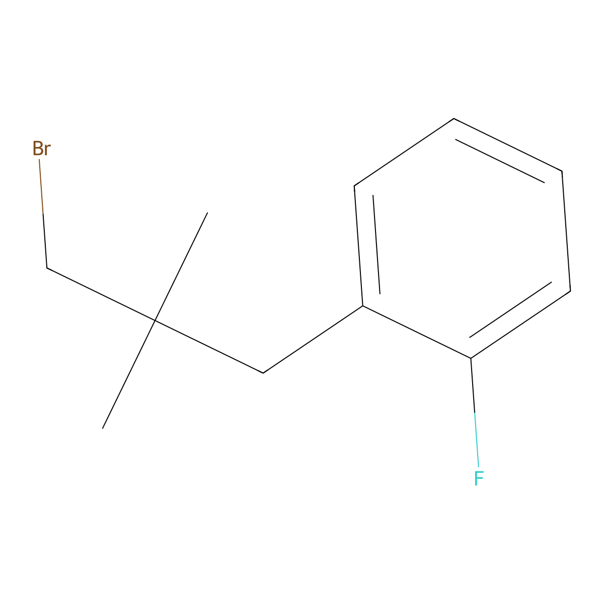 1-(3-Bromo-2,2-dimethylpropyl)-2-fluorobenzene molecular structure, CAS 1482171-77-6